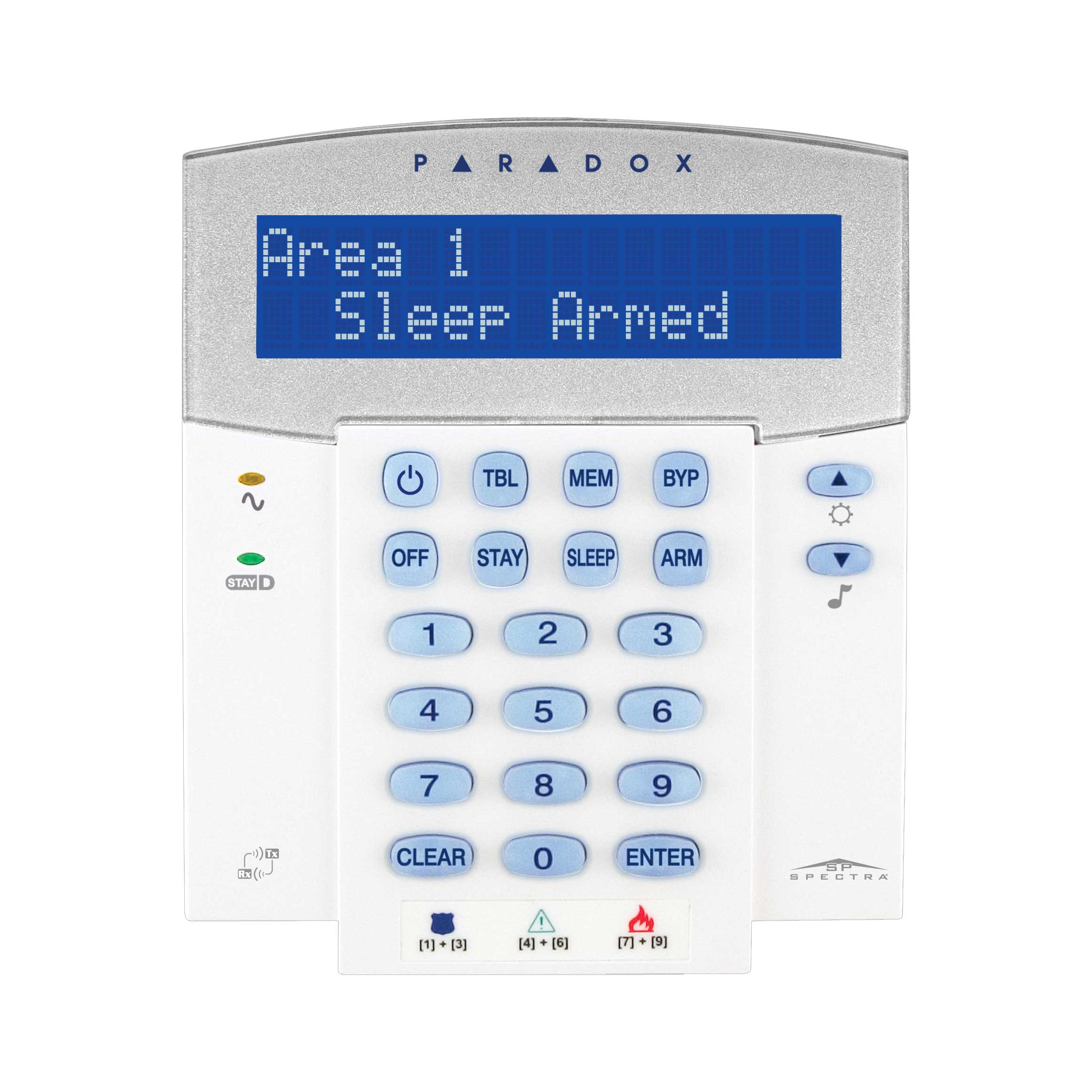 PARADOX 32-Character Hardwired LCD Keypad with built-in transceiver