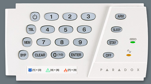 PARADOX KEYPAD 10 ZONES LED KEYPAD (K636)