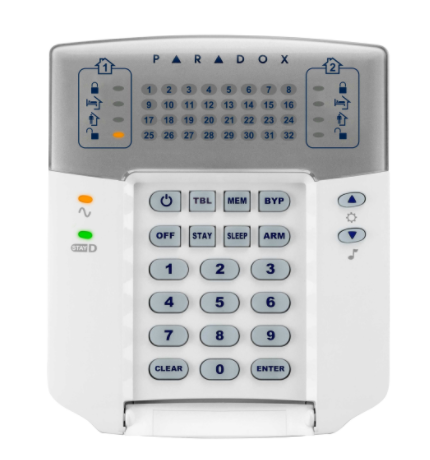 PARADOX KEYPAD  32 Zone Hardwired LED Keypad Module (K32+)